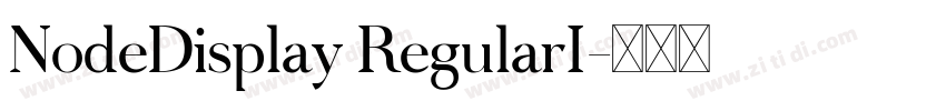NodeDisplay RegularI字体转换